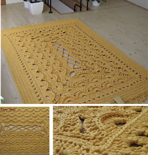 Oval Crochet Rug, Free Pattern for a Vintage Style Bath Mat